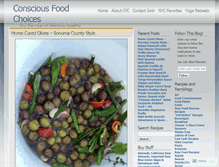 Tablet Screenshot of consciousfoodchoices.com